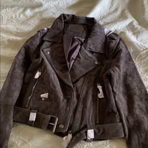 blanknyc suede jacket M French grey